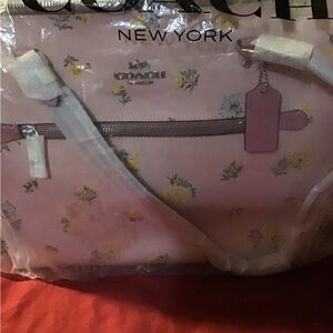 Coach pink flower bag never used